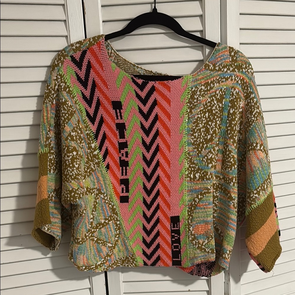 Urban Outfitters Patterned, cropped sweater